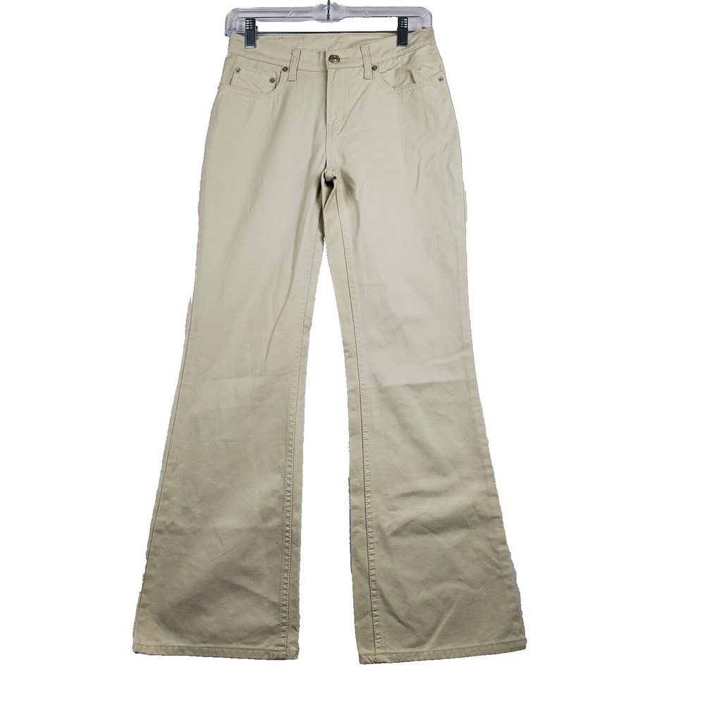 Jordache Jeans Women's 3-4 Ivory Vintage Y2K 5-Pockets Zip Fly Mid-Rise Bootcut